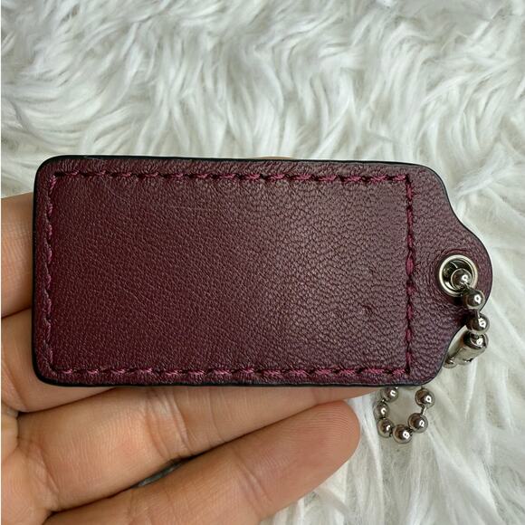 2" COACH Patent Leather Fob Bag Charm Hang tag Hangtag - Picture 2 of 2